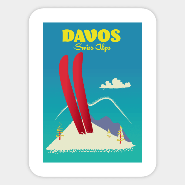 Davos Swiss Alps Sticker by nickemporium1